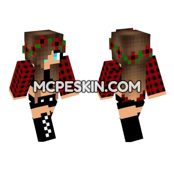 Jenny Addon Skin Minecraft Bedrock skin, front and back