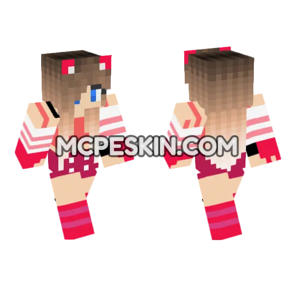 Jenny Addon Skin Minecraft Bedrock skin, front and back