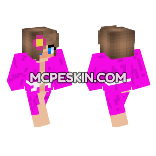 Jenny Addon Skin Minecraft Bedrock skin, front and back