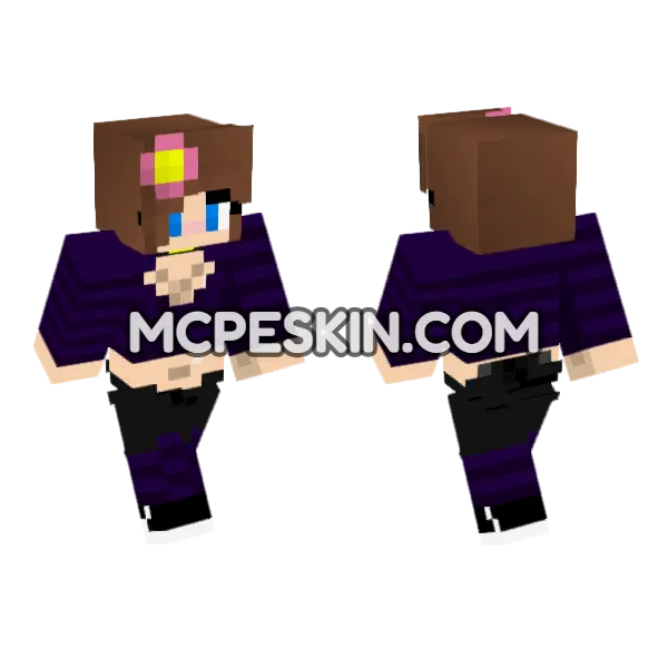 Jenny Belle Bedrock Skin Minecraft Bedrock skin, front and back