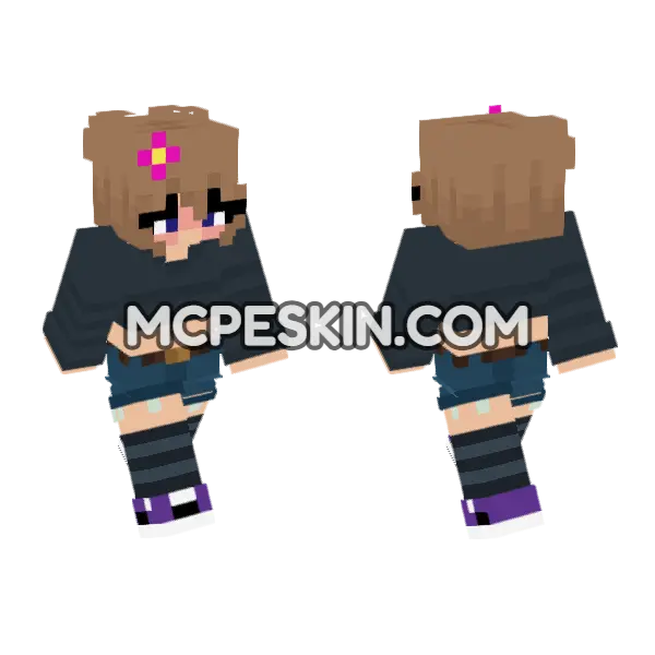 Jenny Belle HD Bedrock Skin Minecraft Bedrock skin, front and back