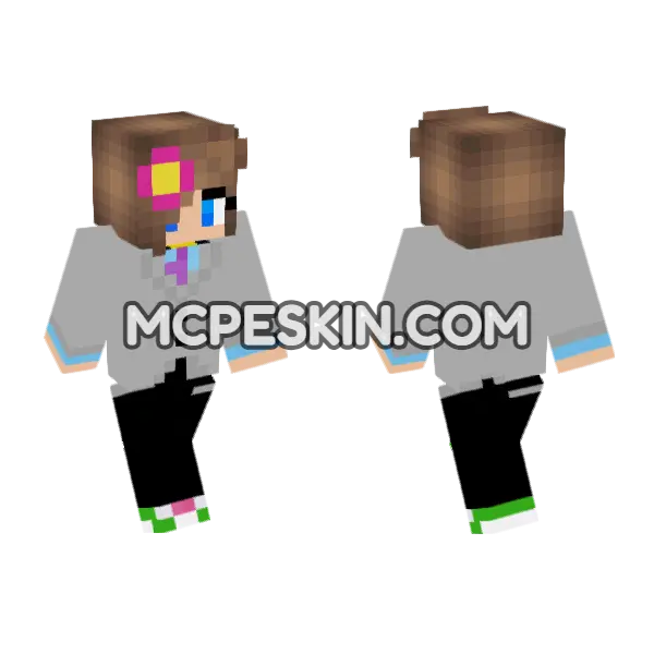 Jenny Belle HD Bedrock Skin Minecraft Bedrock skin, front and back