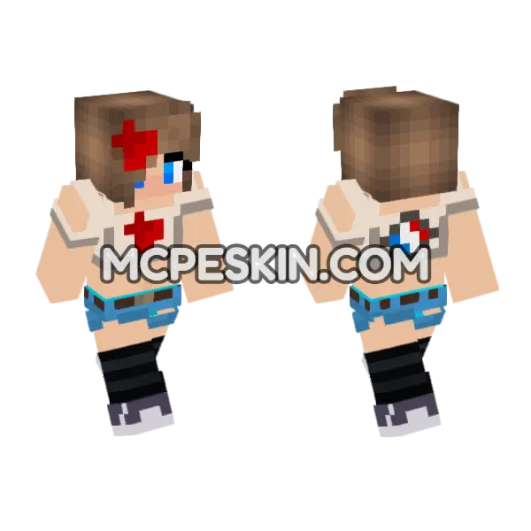 Jenny Belle HD Skin Minecraft Bedrock skin, front and back
