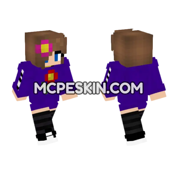 Jenny Belle HD Skin Minecraft Bedrock skin, front and back
