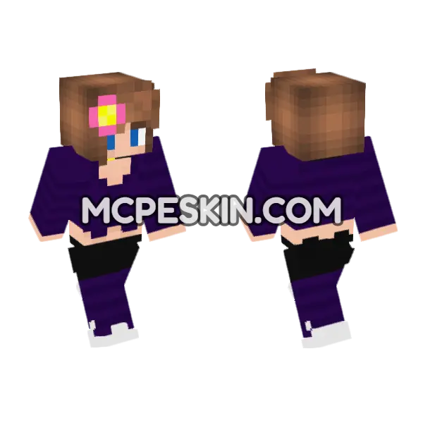 Jenny Belle HD Skin Minecraft Bedrock skin, front and back