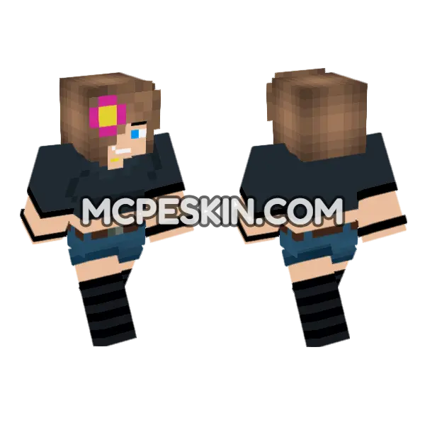 Jenny Belle – Jenny Addon Minecraft Bedrock skin, front and back