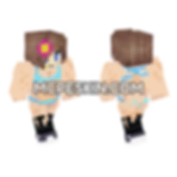 Jenny Belle – Jenny Addon Minecraft Bedrock skin, front and back
