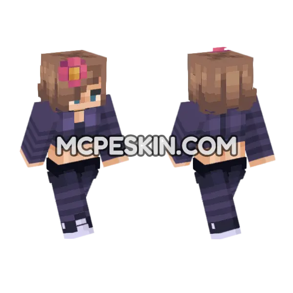 Jenny Belle – Jenny Mod Skin Minecraft Bedrock skin, front and back