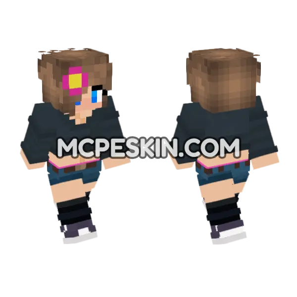 Jenny Belle – Jenny Mod Skin Minecraft Bedrock skin, front and back