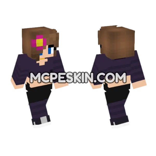 Jenny Belle – Jenny Mod Skin Minecraft Bedrock skin, front and back