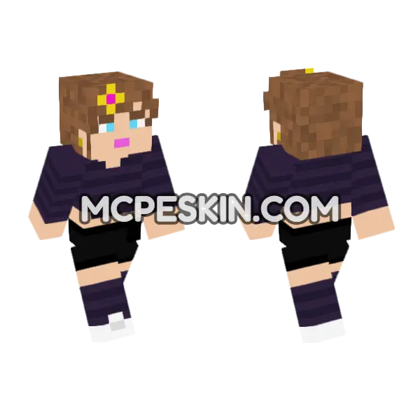 Jenny Belle – Jenny Mod Skin Minecraft Bedrock skin, front and back