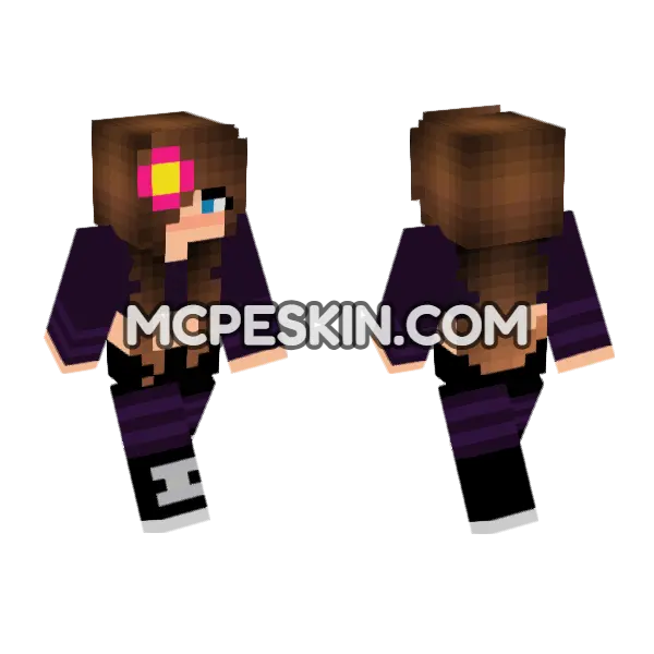 Jenny Belle Skin Minecraft Bedrock skin, front and back