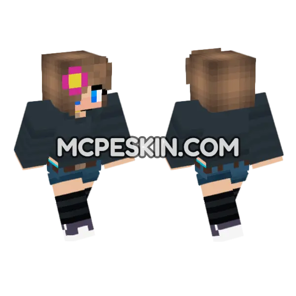 Jenny Belle Skin Minecraft Bedrock skin, front and back
