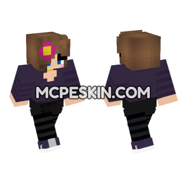 Jenny Belle Skin Minecraft Bedrock skin, front and back