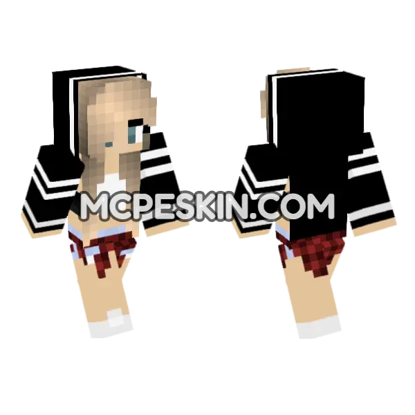 Jenny Character Skin Minecraft Bedrock skin, front and back