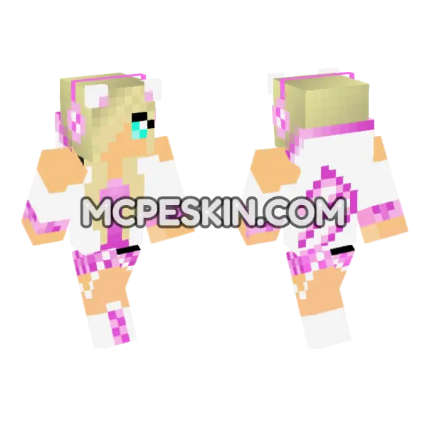 Jenny Character Skin Minecraft Bedrock skin, front and back