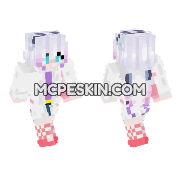 Jenny Character Skin Minecraft Bedrock skin, front and back