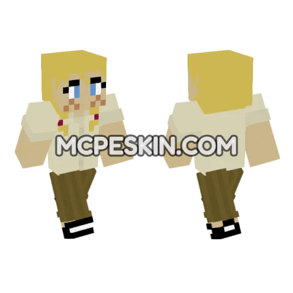 Jenny Character Skin Minecraft Bedrock skin, front and back