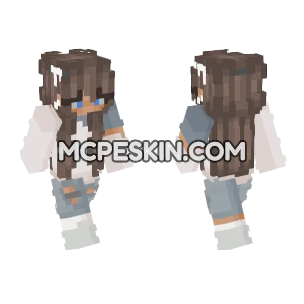 Jenny Character Skin Minecraft Bedrock skin, front and back