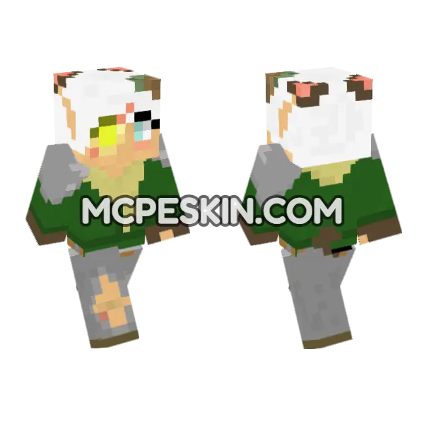 Jenny Character Skin Minecraft Bedrock skin, front and back