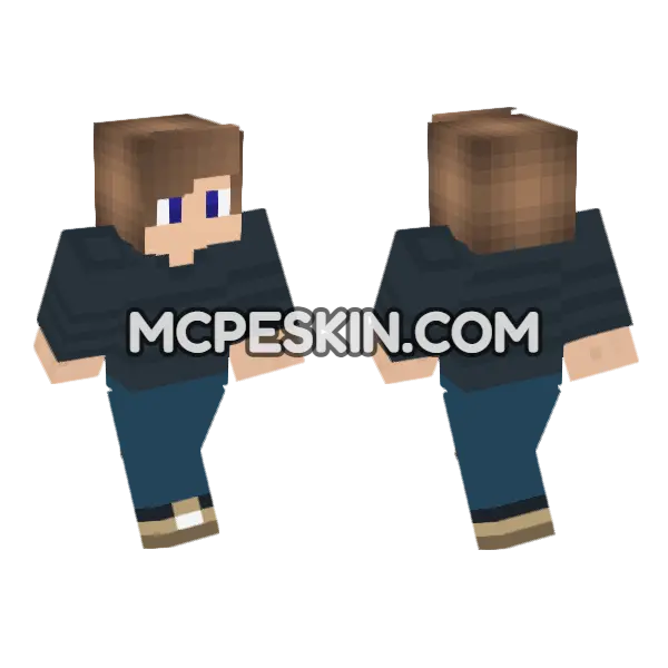 Jenny Character Skin Minecraft Bedrock skin, front and back
