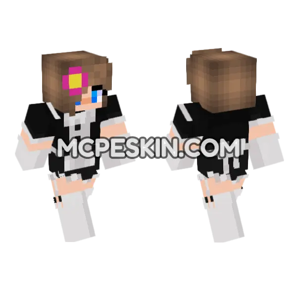 Jenny Character Skin Minecraft Bedrock skin, front and back