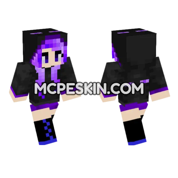 Jenny Character Skin Minecraft Bedrock skin, front and back