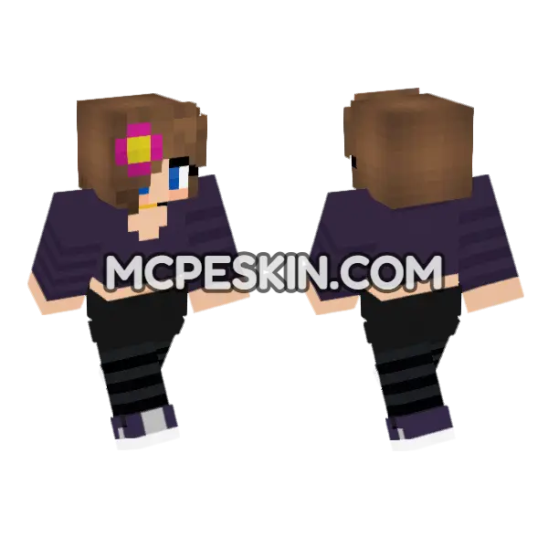 Jenny Character Skin Minecraft Bedrock skin, front and back