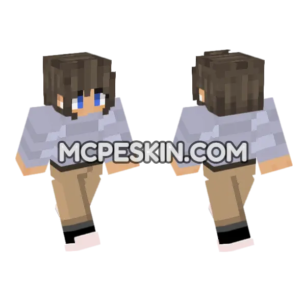 Jenny Character Skin Minecraft Bedrock skin, front and back