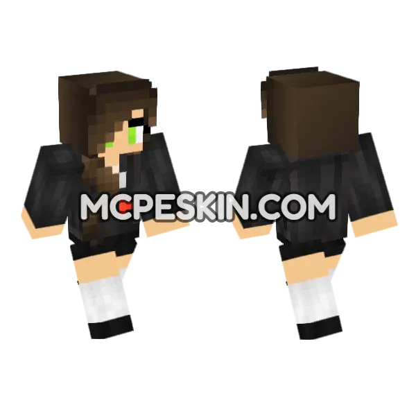 Jenny Character Skin Minecraft Bedrock skin, front and back