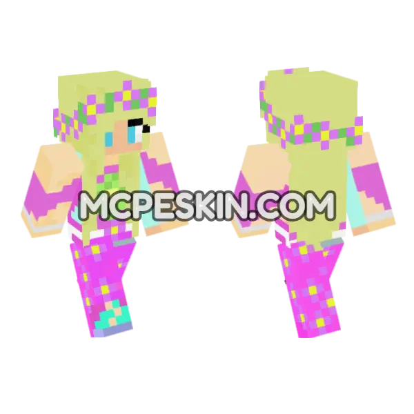Jenny Character Skin Minecraft Bedrock skin, front and back