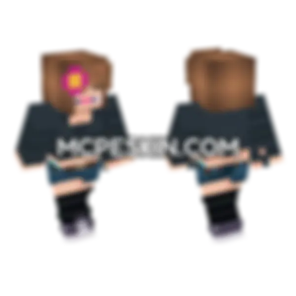 Jenny Character Skin Minecraft Bedrock skin, front and back