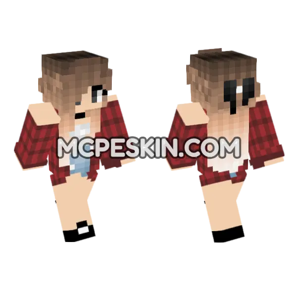 Jenny Character Skin Minecraft Bedrock skin, front and back