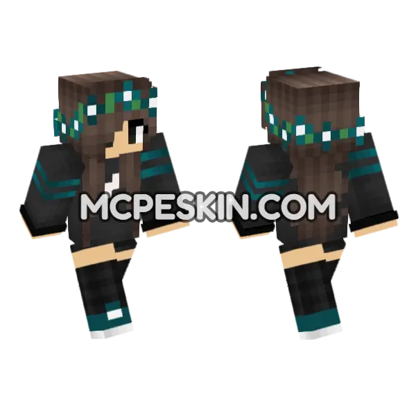 Jenny Girl Skin Minecraft Bedrock skin, front and back