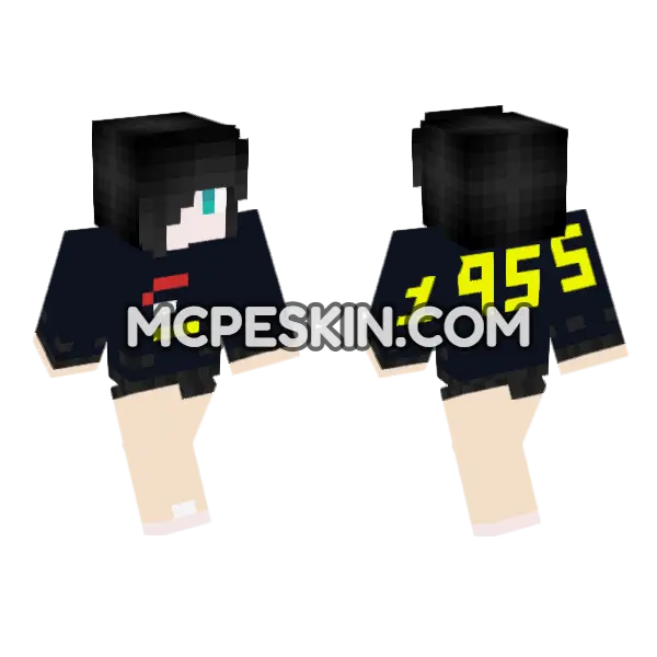 Jenny Girl Skin Minecraft Bedrock skin, front and back