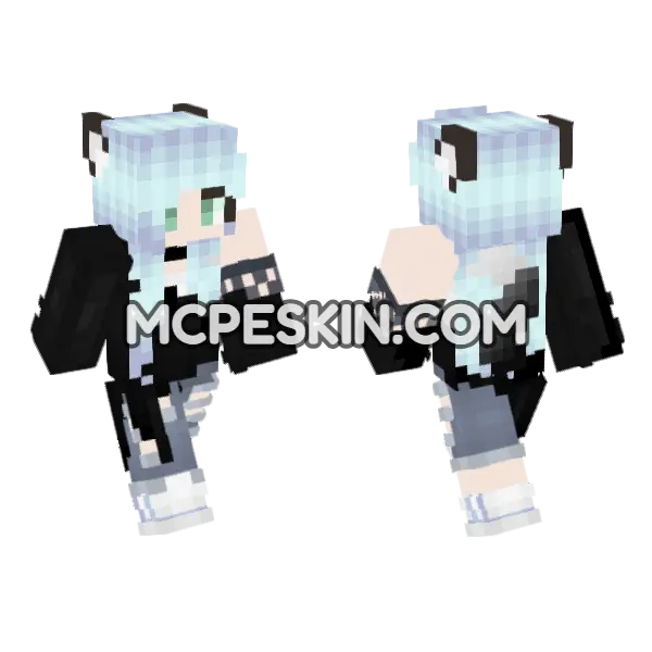 Jenny Girl Skin Minecraft Bedrock skin, front and back
