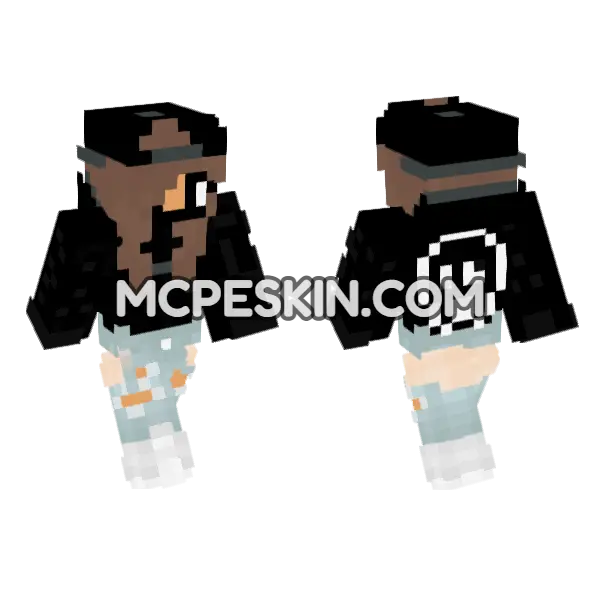 Jenny Girl Skin Minecraft Bedrock skin, front and back