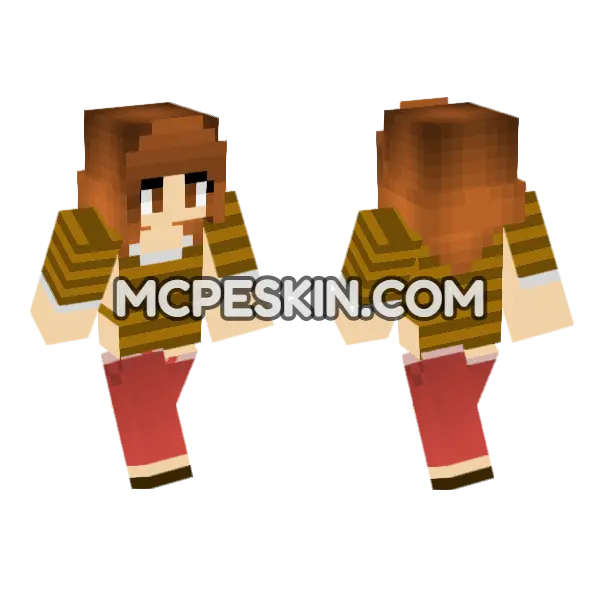 Jenny Girl Skin Minecraft Bedrock skin, front and back