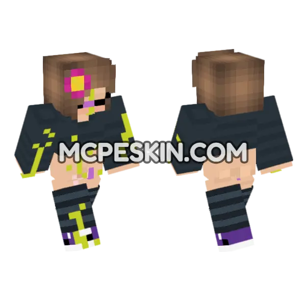 Jenny Girl Skin Minecraft Bedrock skin, front and back