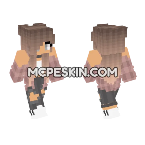 Jenny Girl Skin Minecraft Bedrock skin, front and back