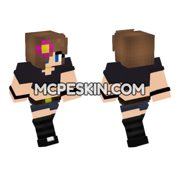 Jenny Girl Skin Minecraft Bedrock skin, front and back