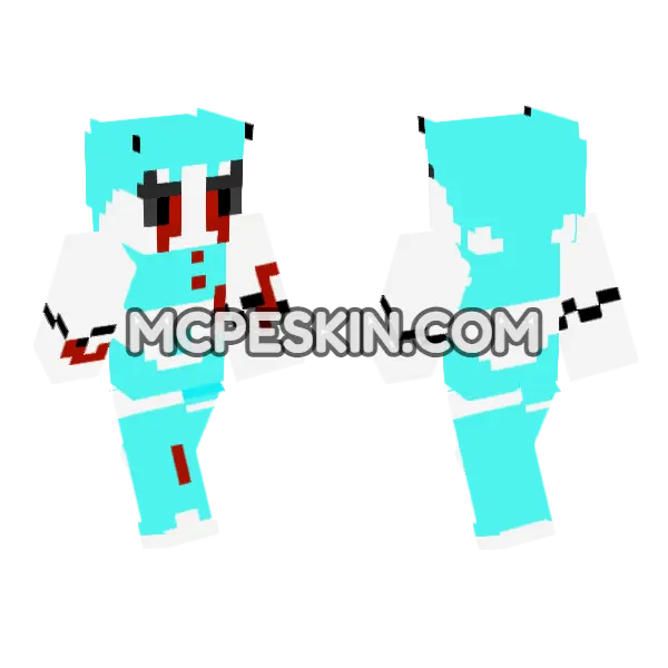 Jenny Girl Skin Minecraft Bedrock skin, front and back