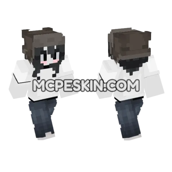 Jenny Girl Skin Minecraft Bedrock skin, front and back