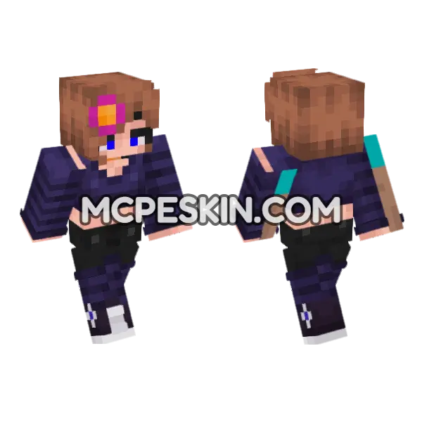 Jenny Girl Skin Minecraft Bedrock skin, front and back