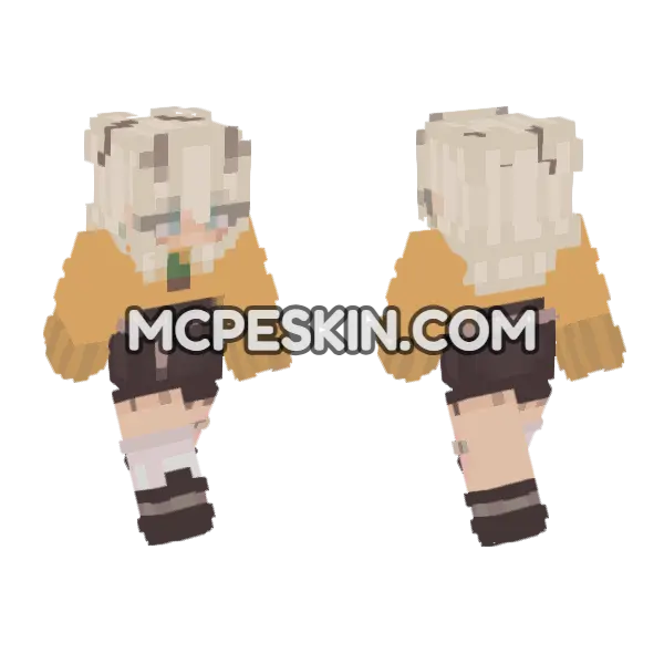 Jenny Girl Skin Minecraft Bedrock skin, front and back