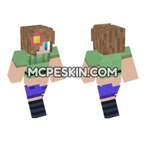 Jenny Girl Skin Minecraft Bedrock skin, front and back