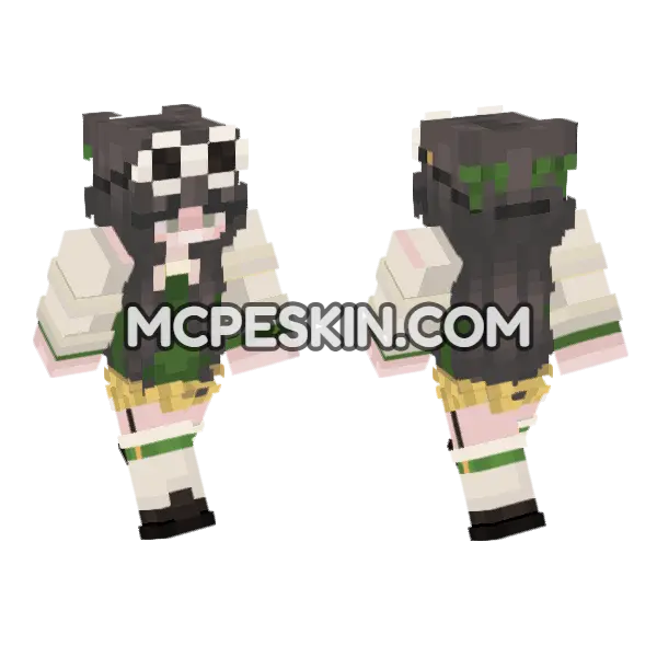 Jenny Girl Skin Minecraft Bedrock skin, front and back