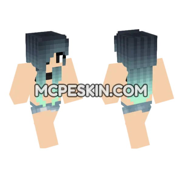 Jenny Girl Skin Minecraft Bedrock skin, front and back