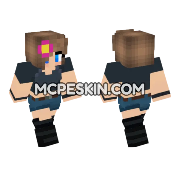 Jenny Girl Skin Minecraft Bedrock skin, front and back