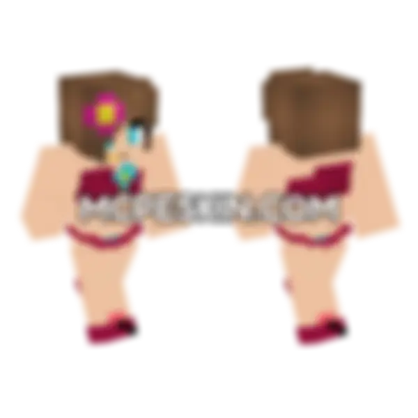 Jenny Girl Skin Minecraft Bedrock skin, front and back